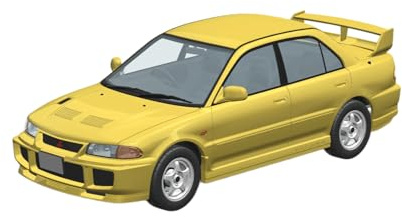 Aoshima 1/24 Snap Car #04-DY 1/24 CE9A Lancer GSR EvolutionⅡ 1995 Pusteblume Gelb