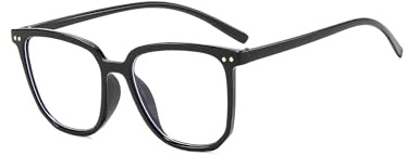 Suertree Blaulichtfilter Brille Groß Rechteckig Computerbrille Leichte Gaming Brille für Damen Herren Mode Brille ohne Stärke
