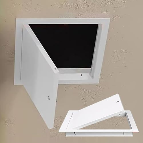 Tapa Cuadro Electrico para Pladur con Cerradura, Trampilla Pladur Oculta para Electricidad y Fontanería, Registro de Inspección Metálico para Techo Ático, para Hotel, Uso en Baño(55x55cm/22x22in)