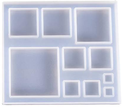Kaeltsyn Schneeflocke/Quadratische Form Epoxidharz Formen Weihnachtsanhänger Silikonform Personalisierte Schlüsselanhänger Anhänger Herstellung Form Drucktopf für Harzguss
