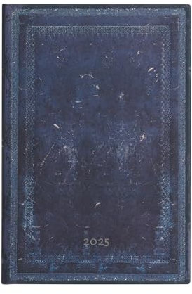 Paperblanks 12-Monatskalender 2025, Inkblot, Midi, Verso, Elastikband-Verschluss