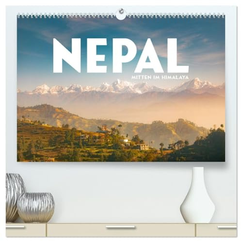 Nepal - Mitten im Himalaya (hochwertiger Premium Wandkalender 2026 DIN A2 quer), Kunstdruck in Hochglanz: Hoch oben in den Bergen. (CALVENDO Orte)