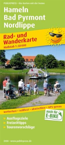 Hameln - Bad Pyrmont - Nordlippe: Rad- und Wanderkarte mit Ausflugszielen, Einkehr- & Freizeittipps und Stadtplänen Hameln und Bad Pyrmont, ... 1:50000 (Rad- und Wanderkarte: RuWK)