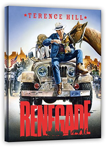 Terence Hill Bud Spencer Leinwand - Jeep - Renegade - Renato Casaro Edition (60 x 80 cm)