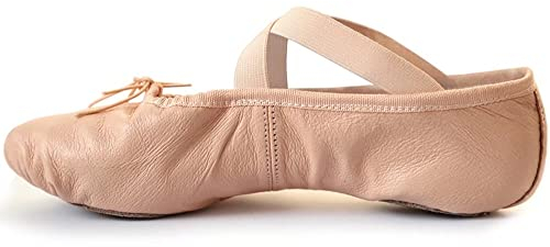 s.lemon Chaussure de Danse,Cuir Semelle Fendue Chaussons de Ballet Noir Rosa Chaussure de Ballet Rose 38