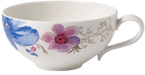 Villeroy & Boch Mariefleur Gris Basic Teacup, 240 ml, Height: 5 cm, Premium Porcelain, White/Multicoloured