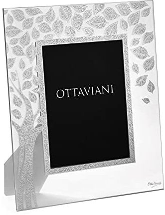 Ottaviani Portafoto della Collezione Albero della vita in Cristallo e foglia argento Tecnologia Silver Foil cm 13x18