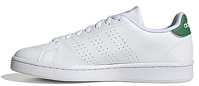 adidas Herren Advantage Shoes Tennisschuhe, Cloud White/Cloud White/Green, 42 EU
