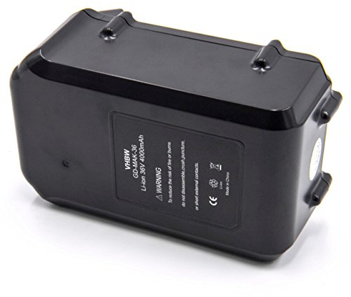 vhbw 1x Batterie Compatible avec Makita BUB360X, BUB360RDE, BUB360, BML360, BLM430ZX2C, BLM430Z, BLM430RDE Outil électrique (4000 mAh, Li-ION, 36 V)