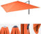 Mendler Toile pour Parasol de Luxe HWC-A96 3x4m (Ø5m) Polyester 3,5kg - terrecuite