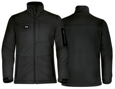 Uvex Echor Softshell-Arbeitsjacke für Herren - atmungsaktiv & wasserabweisend