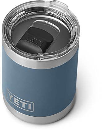 YETI Rambler 10 oz Lowball, Vacuum Insulated, Stainless Steel with MagSlider Lid, Nordic Blue