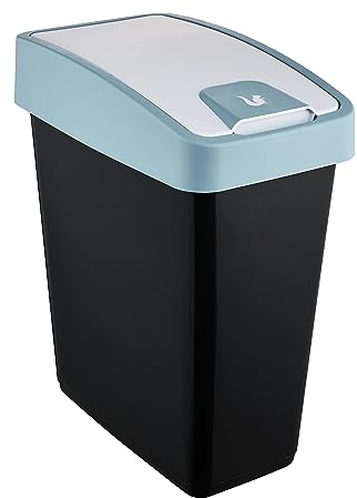 keeeper Premium Abfallbehälter mit Flip-Deckel, Soft Touch, 25 l, Magne, Nordic Blue