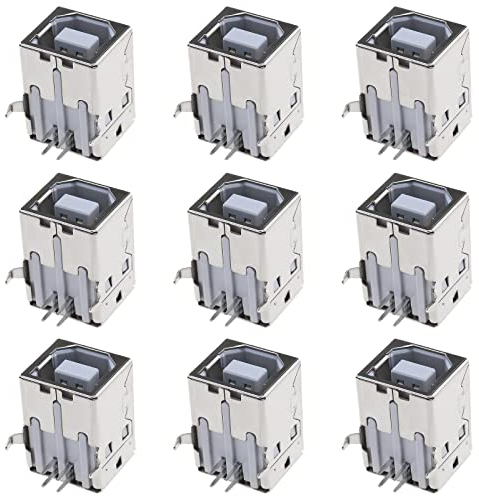 YINETTECH Lot de 30 connecteurs USB 2.0 de type B femelle pour réparation de carte PCB, projecteur, imprimante, prise USB