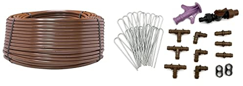 Tropfrohr Starter-Set 100 Meter XFD 33mm Tropfabstand ; 2,3l/h Tropfbewässerung Bewässerungsschlauch