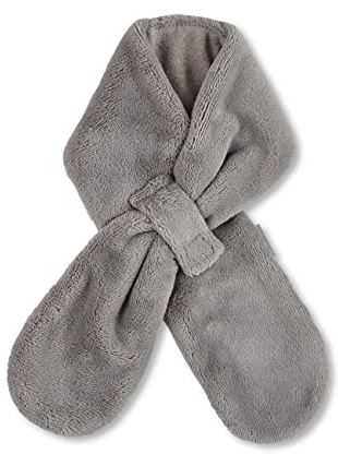 Sterntaler Unisex Baby Schal aus Teddyflausch, Rückseite Baumwollfleece, braun melange, 70