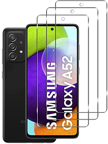 KELOLIN [3 Stück Kompatibel mit Samsung Galaxy A52/A52 5G/A52S 5G Panzer Schutz Glas Schutzfolie, 9H Härte, Anti-Kratzen, Anti-Bläschen, HD-Klar Bildschirm Schutzfolie für Samsung Galaxy A52