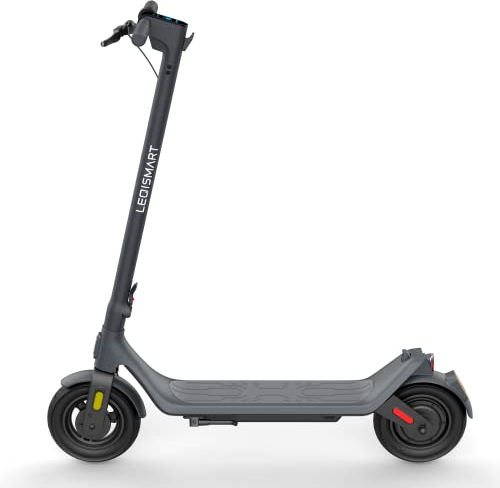LEQISMART Elektroroller Straßenzulassung ABE, 30km Reichweite, 10 Zoll Runflat-Reifen, Faltbarer und tragbarer E-Scooter für Berufspendler, 100kg Maximale