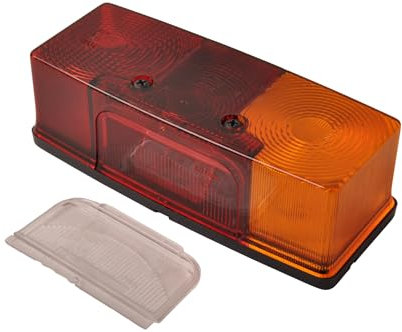 Jokon 3-Kammer Rückleuchte rechts mit integrierter Kennzeichenleuchte, weiß, 158x64x51 mm, 63 Watt, rot, Kunststofflinse