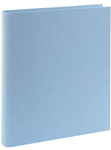 goldbuch 37 729 Ringbuch A4 Bella Vista Himmelblau, Ordner Maße 32 x 27,5 x 4,5 cm, Hefter mit 4-Ringmechanik und Klemmbügel, Ringordner Format DIN A4, Einband aus Leinen, Heftordner Blau