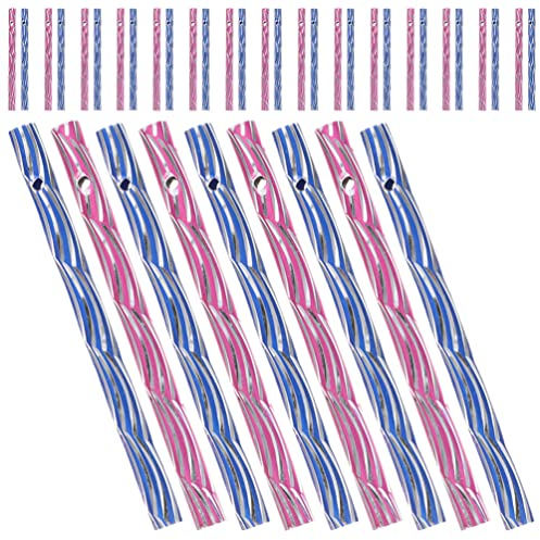 Happyyami 40 Stück Windspiel Röhren zum Basteln Windglocke Röhrchen Windspiel Metall Rohr Ersatzteile Kinderspielzeug für DIY Basteln Handwerk Windspiele Herstellung Rose Rot Blau
