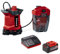 Einhell Akku-Schmutzwasserpumpe GE-DP 18/25 LL Li Power X-Change (18 V, 7.000 L/h Fördermenge, flachabsaugend, 5 m Förderhöhe, ECO- und BOOST-Modus, inkl. 5,2 Ah Akku und Ladegerät)