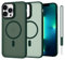 iPhone 12 Pro Case iPhone 12 Case Magnetic, SupVict Phone Case iPhone 12/12 Pro Compatible with MagSafe Slim Translucent Matte Back, Shockproof Anti-Yellow Protective Cover Case iPhone 12/12 Pro Green