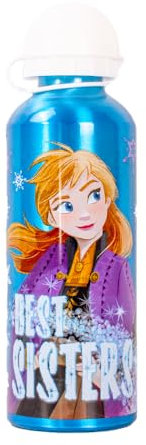 TDL Templar Disney Frozen Elsa e Anna Kids Borraccia Acqua in alluminio per scuola e viaggi, 520 ml, senza BPA