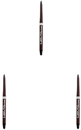 L'Oréal Paris Gel Eyeliner, Intense Long-lasting Colour, Semi Permanent, Infallible Grip 36H Gel Automatic Eyeliner, Brown Denim (Pack of 3)