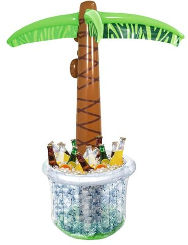 Inflatable Ice Cooler | Palm Tree Cooler | Inflatable Drink Coolers | Inflatable Cooler for Refreshing Beverages, Portable and Design, Ideal for Poolside Gatherings and Backyard