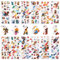3D Aufkleber für Kinder, 12 Blatt Dog Sticker Set, 140+ Anime Stickers, Wiederverwendbare Sticker für Party Taschen, Kawaii Aufkleber, Scrapbooking für Mädchen