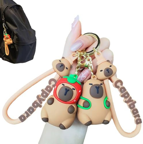 Gxlaihly Porte Clé Capybara - 2PCS Pendentifs Jouets, Décoration et Cadeau d'Anniversaire pour Enfants