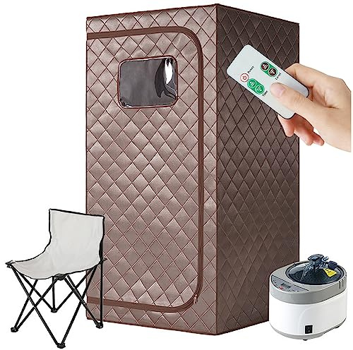 Kit di sauna a vapore personale, tenda portatile per sauna per spa domestica, generatore di vapore da 4 L e 1000 W, telecomando, timer, bagno turco interno per il relax