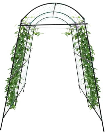 Rankgitter für Kletterpflanzen,Gartentunnel Spalier, Spalier,Erbsen, 1.15 * 1.83 * 2.3 m, für Garten, Gurken, Rostfreies Metall, Topfpflanze, Kletterstütze