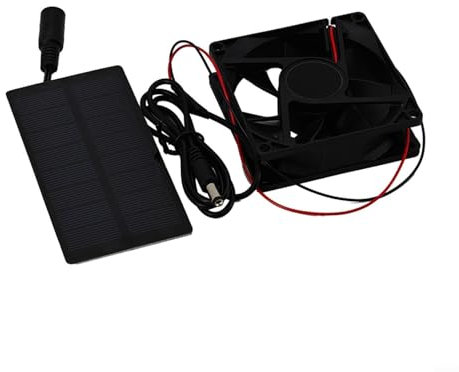 Kit de ventilador de panel solar de 10 W, 5 V, IP65, impermeable, sistema de refrigeración para acampar al aire libre, 3000 rpm, velocidad máxima, ventilación alimentada por luz solar para caravana,