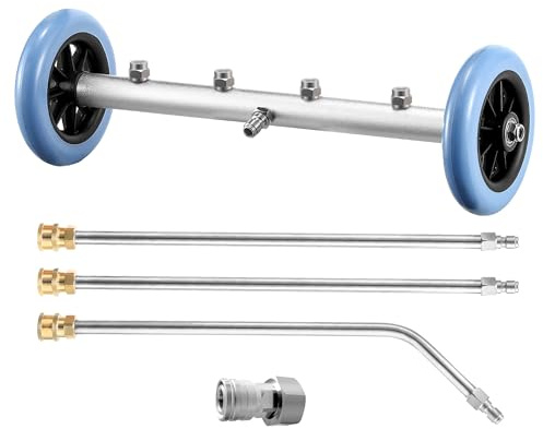 Ridge Washer Pressure Washer Undercarriage Cleaner, 16 Inch Undercarriage Car Washer, Pressure Washer Under Car Cleaner with 3 Pcs Extension Wand, 4000 PSI