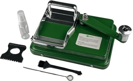 JIUJITSAW Rouleuse à Cigarette Portable, Machine à Rouler Les Cigarettes Durable et Compacte – Idéal comme Cadeau pour Homme – Tubeuse à Cigarette 8 mm, Machine à Rouler Joint Efficace (Vert)