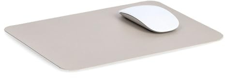 Basera Mauspad Kunstleder, Creme, 27 x 21 cm