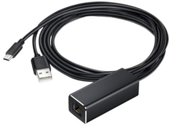 KOMBIUDA Adaptateur Ethernet Micro USB Mbps pour TV Stick et Stable et Rapide Noir