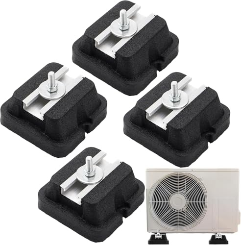 usefulbeauty Stützpads für Klimagerät | Vibrationsfreie Basis für Klimagerät – 4 Stück, schwere Halterung, vibrationsfrei, für die Installation auf dem Boden von Wärmepumpensystemen und Klimaanlagen