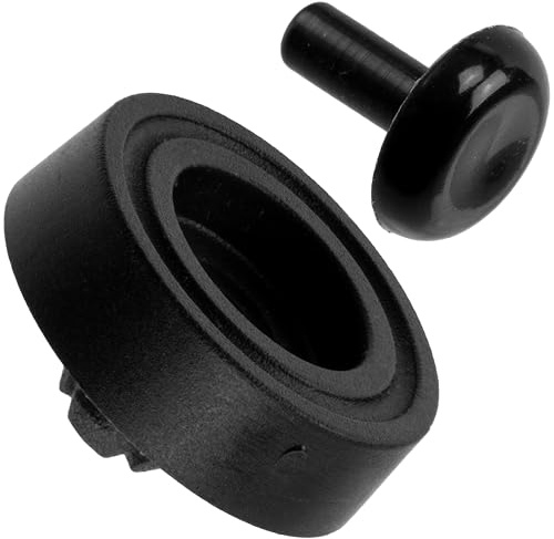 AERZETIX - Juego de 4 patas deslizantes Ø15.7x4.4 mm en polietileno para cajas metálicas o plásticas + 4 remaches de expansión | para paredes finas de 1 a 2 mm