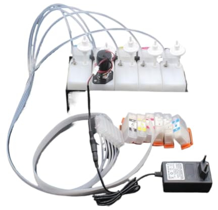 EAQAWCmzc Kit d'impression de système d'alimentation en Encre DTF Ciss, réservoir de 250ml, Compatible avec l'imprimante XP 15000 XP15000 XP-15000 XP-15010 XP-15080(CISS with Frame)