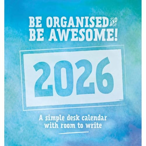 Be Organised & Be Awesome Easel Desk Calendar 2026, Desk Calendars, Gift