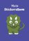 Mein Stickeralbum: Motiv Dino | Dunkelblau | Blanko | Permanent | DIN A4 | Geschenkidee