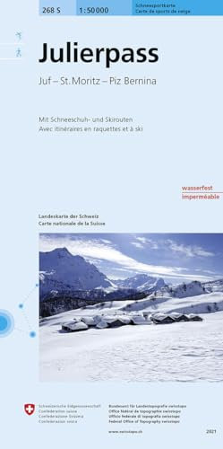 Julierpass Skirouten 1:50'000 St. Moritz-Piz Bernina-Juf