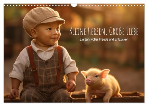 Kleine Herzen, Große Liebe: Ein Jahr voller Freude und Entzücken (Wandkalender 2026 DIN A3 quer), CALVENDO Monatskalender: Zart und zauberhaft: Ein ... Intelligenz eingefangen. (CALVENDO Tiere)