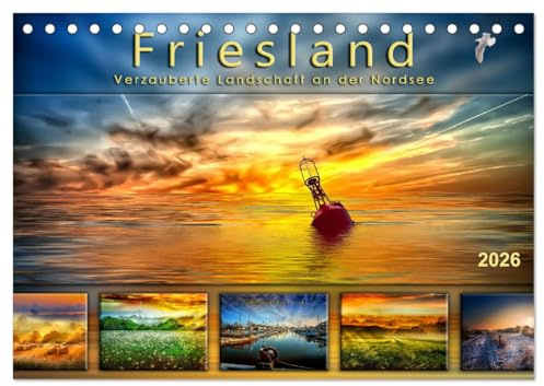 Friesland, verzauberte Landschaft an der Nordsee (Tischkalender 2026 DIN A5 quer), CALVENDO Monatskalender: Peter Roder präsentiert eine Auswahl ... Traumbilder aus Friesland. (CALVENDO Orte)