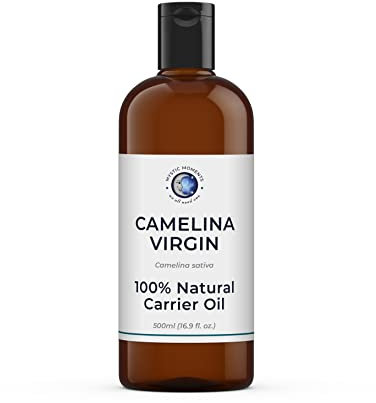 Mystic Moments | Camelina Jungfrau Trägeröl 1 Liter - reines & natürliches Öl perfekt für Haare, Gesicht, Nägel, Aromatherapie, Massage und Ölverdünnung Veganer GVO frei