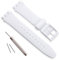 Bracelet en silicone étanche, bracelet pour Swatch (20mm,white)