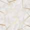 Fine Decor FD42265 Papier peint avec motif de géométrie fractale effet marbre Doré et blanc